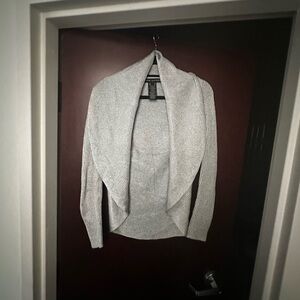 Ralph Lauren Black Label Silver Chrome Knit Circle Sweater Cardigan